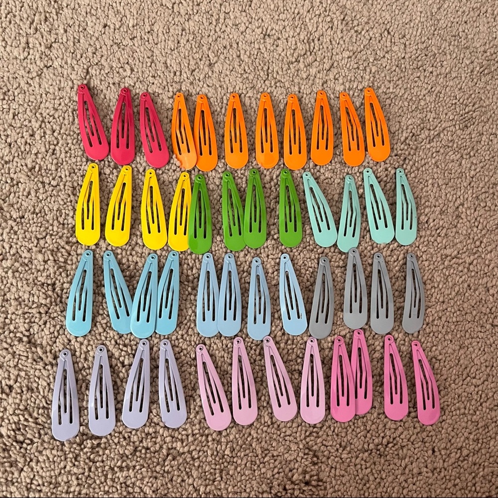 rainbow barrette set